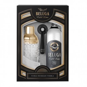 VODKA BELUGA GOLD LINE CL.70 MIT ETUI UND SHAKER