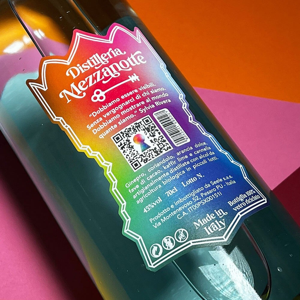 gin pride mezzanotte limited edition made with